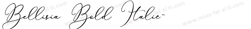 Bellisia Bold Italic字体转换